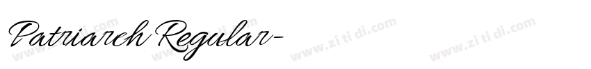 Patriarch Regular字体转换